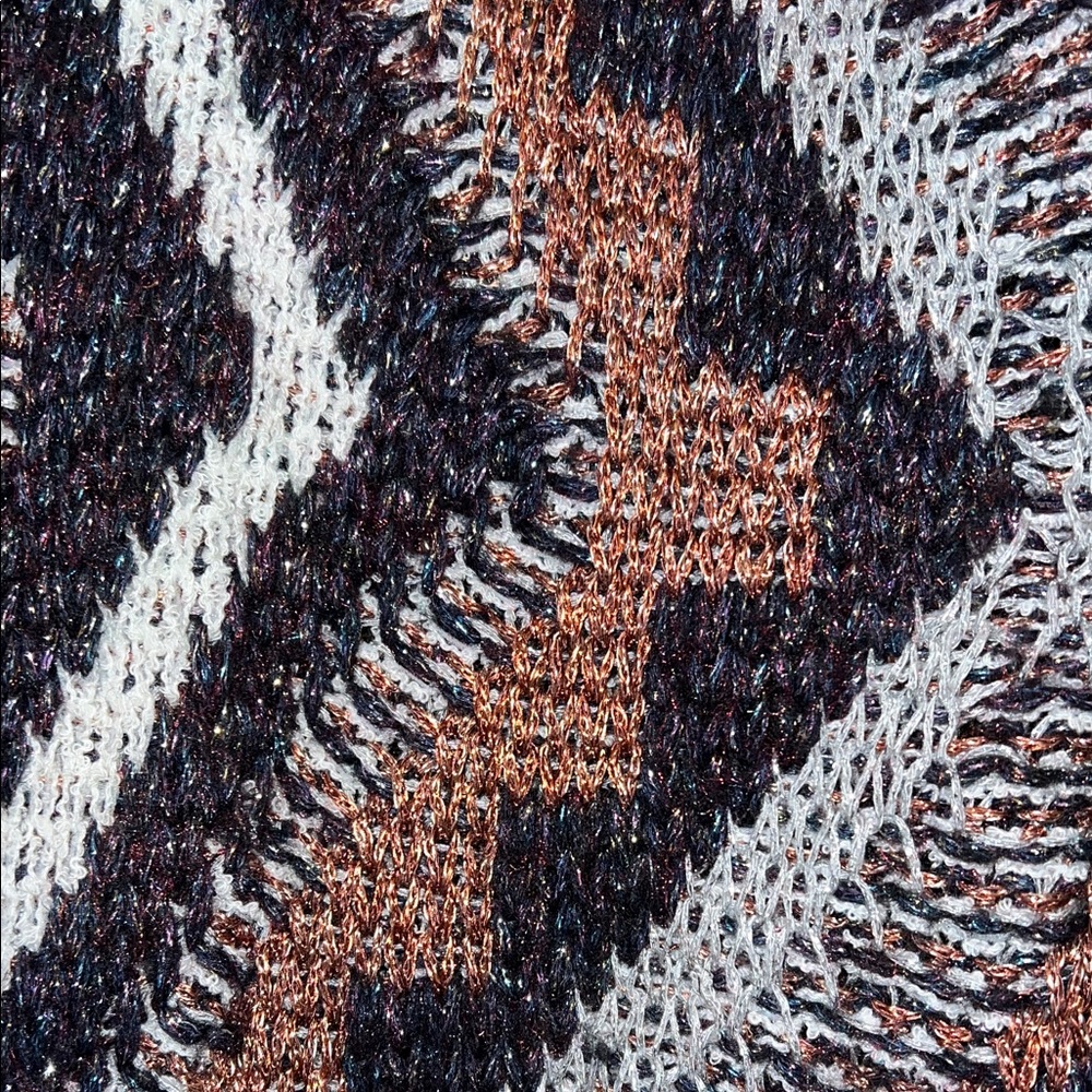 MNG MANGO Rare Oversized Chunky Knit Glittery Boho Cardigan - Picture 6 of 16